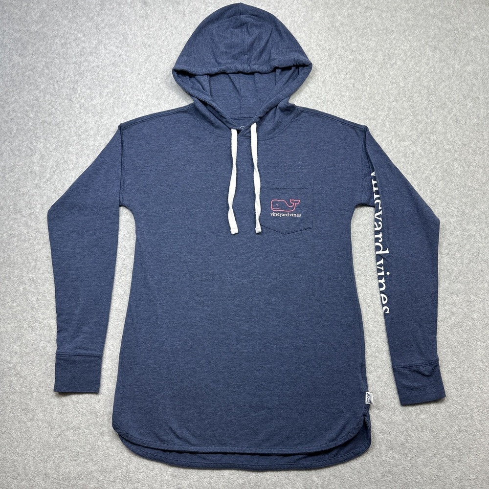 Vineyard Vines Edgartown Hoodie XXS Blue Stretch Preppy Coastal Casual Style